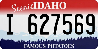 ID license plate I627569