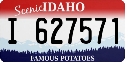 ID license plate I627571