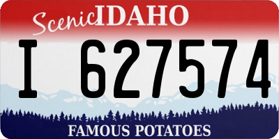 ID license plate I627574