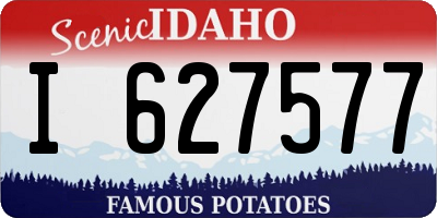 ID license plate I627577