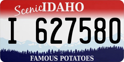 ID license plate I627580