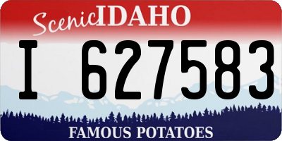 ID license plate I627583
