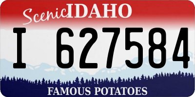 ID license plate I627584