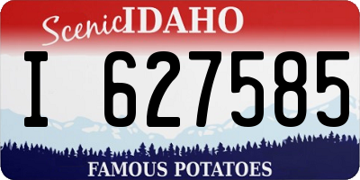 ID license plate I627585