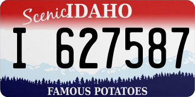 ID license plate I627587