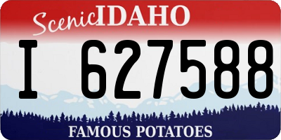 ID license plate I627588