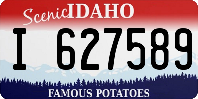 ID license plate I627589
