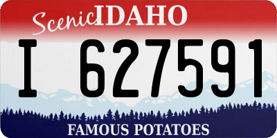 ID license plate I627591