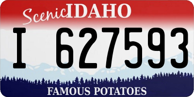 ID license plate I627593