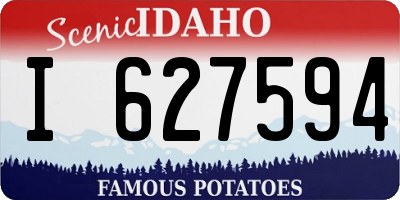 ID license plate I627594