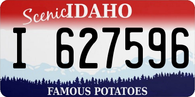 ID license plate I627596