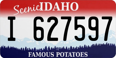 ID license plate I627597