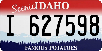 ID license plate I627598