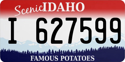 ID license plate I627599