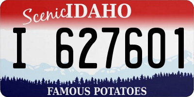 ID license plate I627601