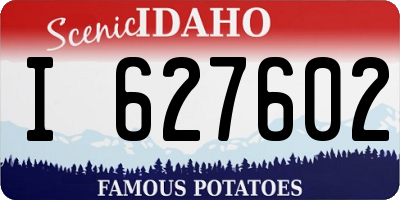 ID license plate I627602