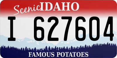 ID license plate I627604