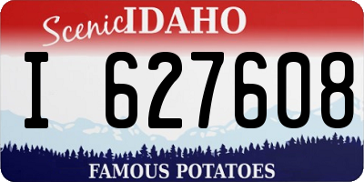 ID license plate I627608