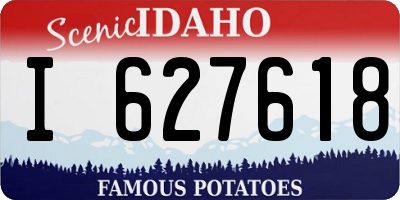 ID license plate I627618