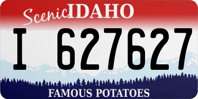 ID license plate I627627