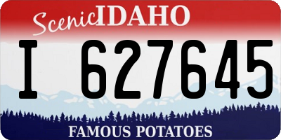 ID license plate I627645