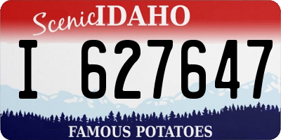 ID license plate I627647