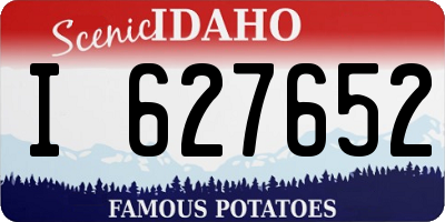 ID license plate I627652