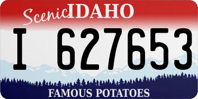 ID license plate I627653