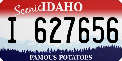 ID license plate I627656