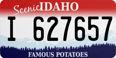 ID license plate I627657