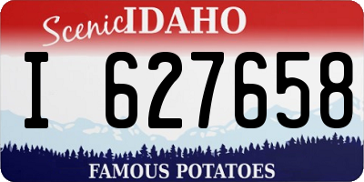 ID license plate I627658