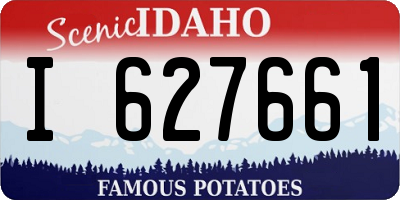 ID license plate I627661