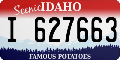 ID license plate I627663