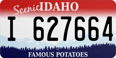 ID license plate I627664