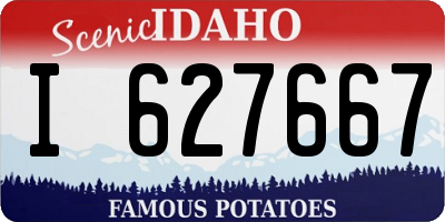 ID license plate I627667