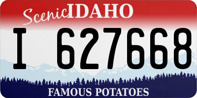 ID license plate I627668