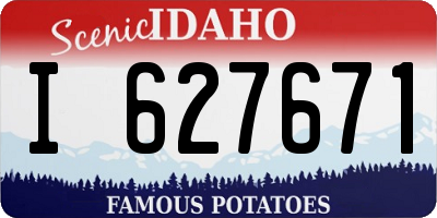 ID license plate I627671