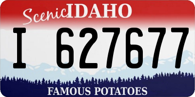 ID license plate I627677