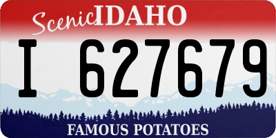 ID license plate I627679