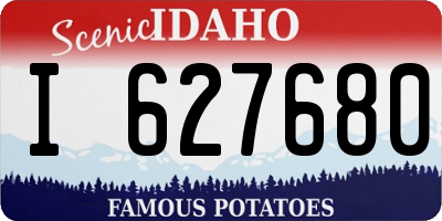 ID license plate I627680