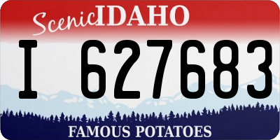 ID license plate I627683