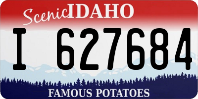 ID license plate I627684