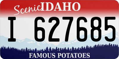 ID license plate I627685