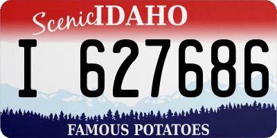 ID license plate I627686