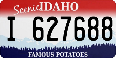 ID license plate I627688
