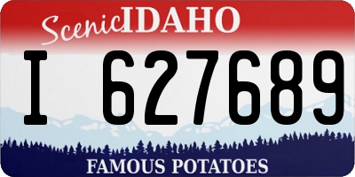 ID license plate I627689