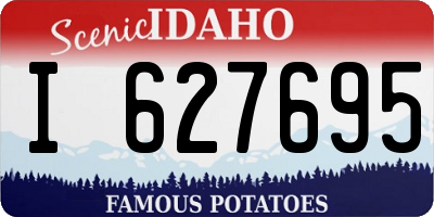ID license plate I627695