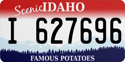 ID license plate I627696