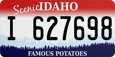 ID license plate I627698