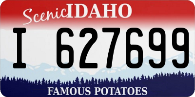 ID license plate I627699